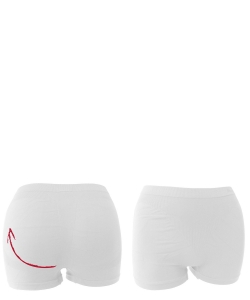 1 Doz. Micro Fiber Hip Up Shorts  4797 WHITE
